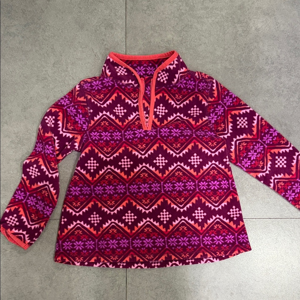 OshKosh B'gosh Pink and Purple Patterned Sweater
